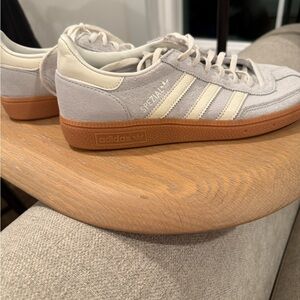 LIKE NEW, adidas Spezial Gray and Cream Athletic Shoes